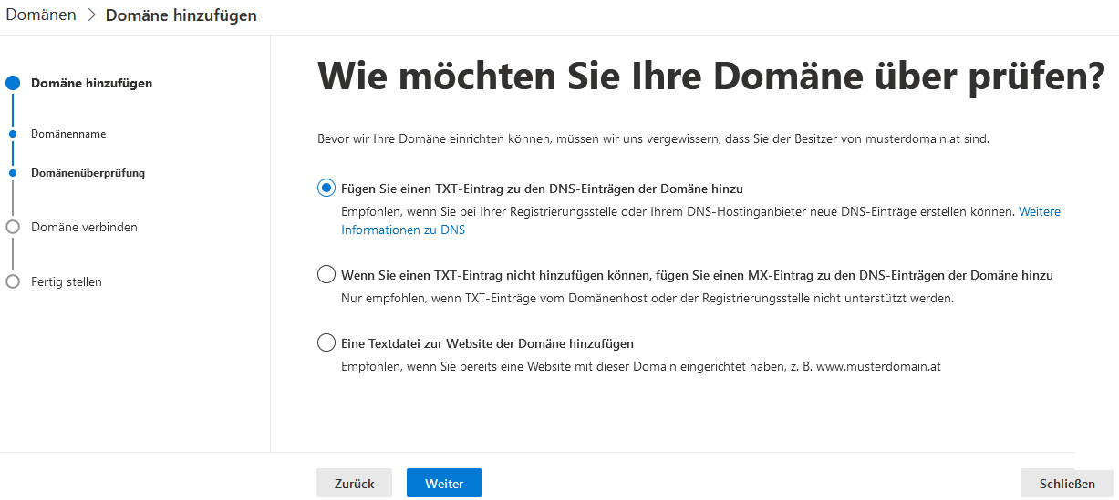 ms365 setup domain c2h