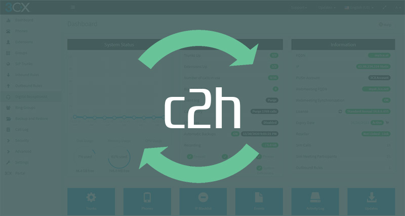 3cx managed by c2h